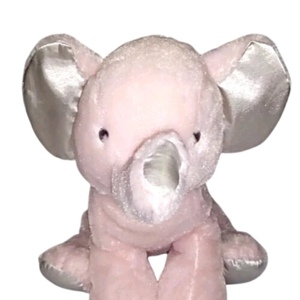 Gund Baby G Pink Elephant Soft 12in Soft Plush Satin Feet Ears Trunk Tip